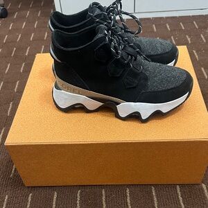 SOREL Black and Gray High-Top Sneakers